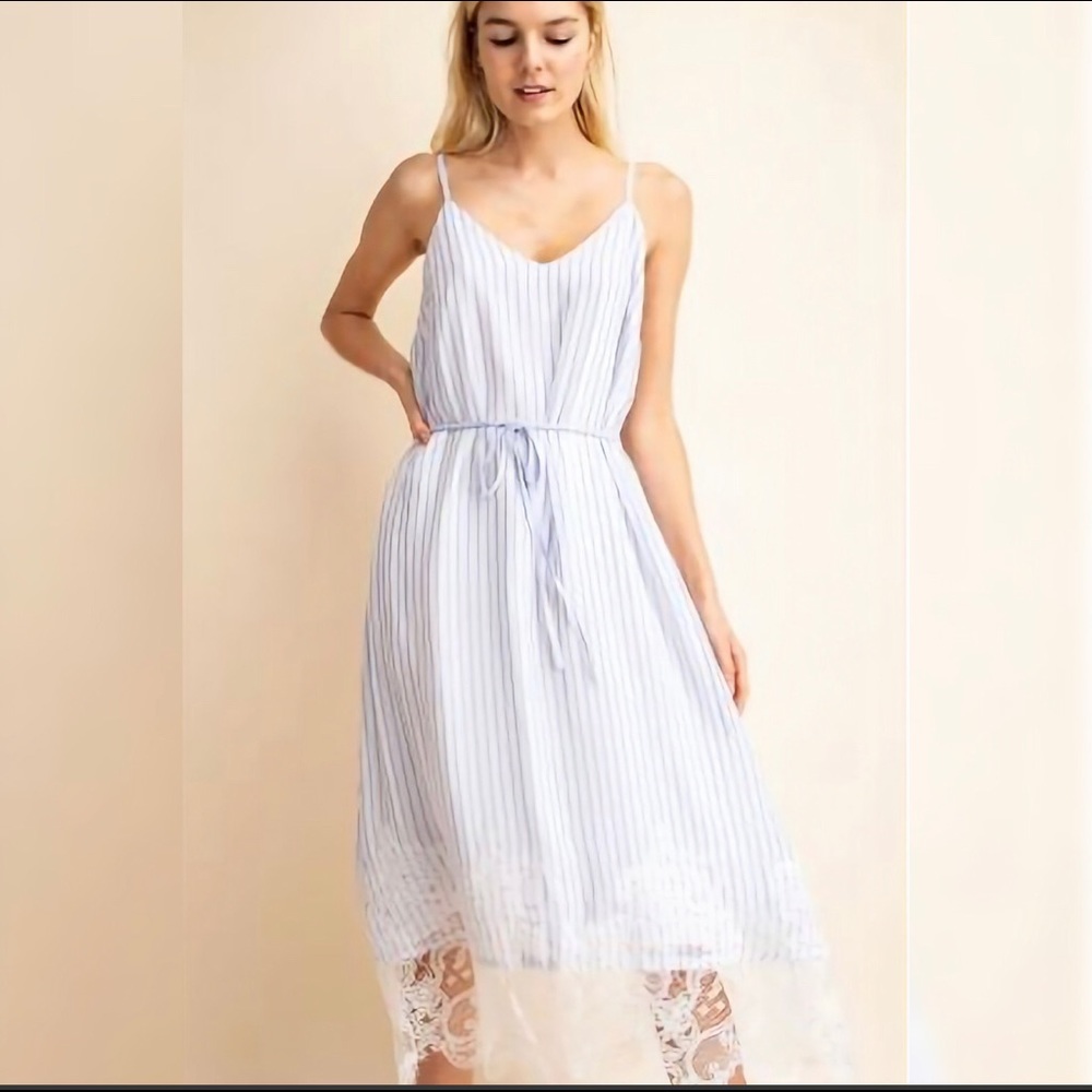Laced Trim Slip Dress